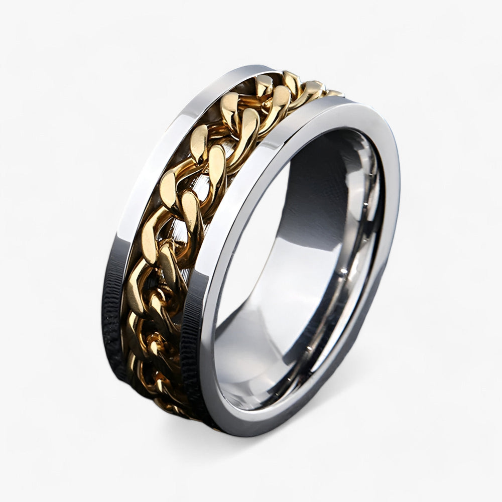 Modyle | Romersk Tal Spinner Ring - Moderne Æstetik og Holdbar Konstruktion