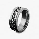 Modyle | Romersk Tal Spinner Ring - Moderne Æstetik og Holdbar Konstruktion