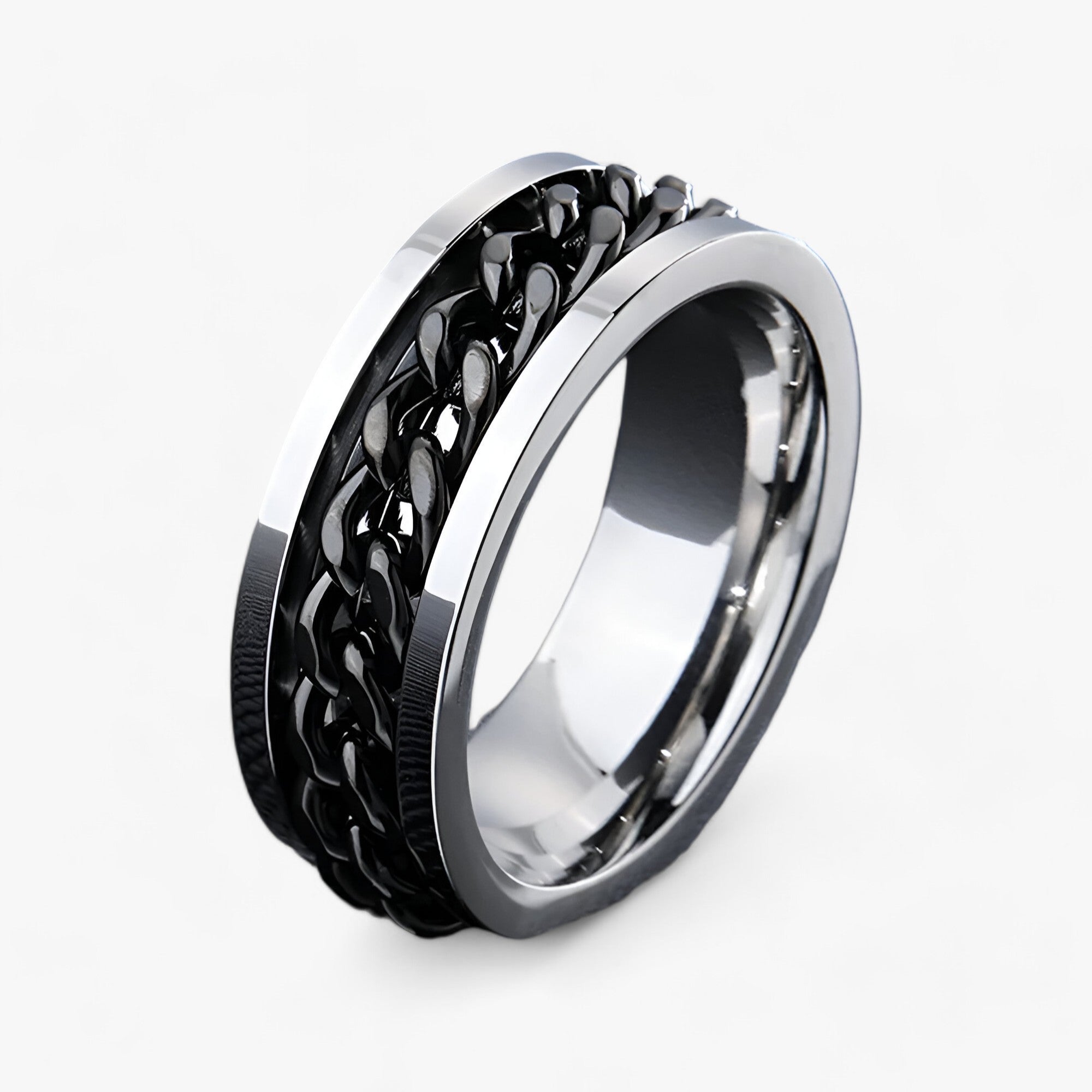 Modyle | Romersk Tal Spinner Ring - Moderne Æstetik og Holdbar Konstruktion