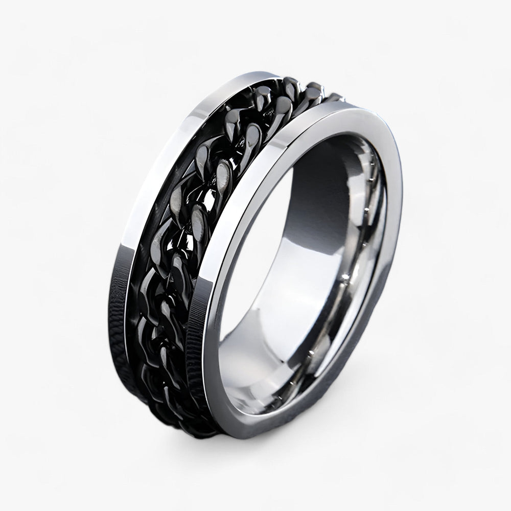 Modyle | Romersk Tal Spinner Ring - Moderne Æstetik og Holdbar Konstruktion