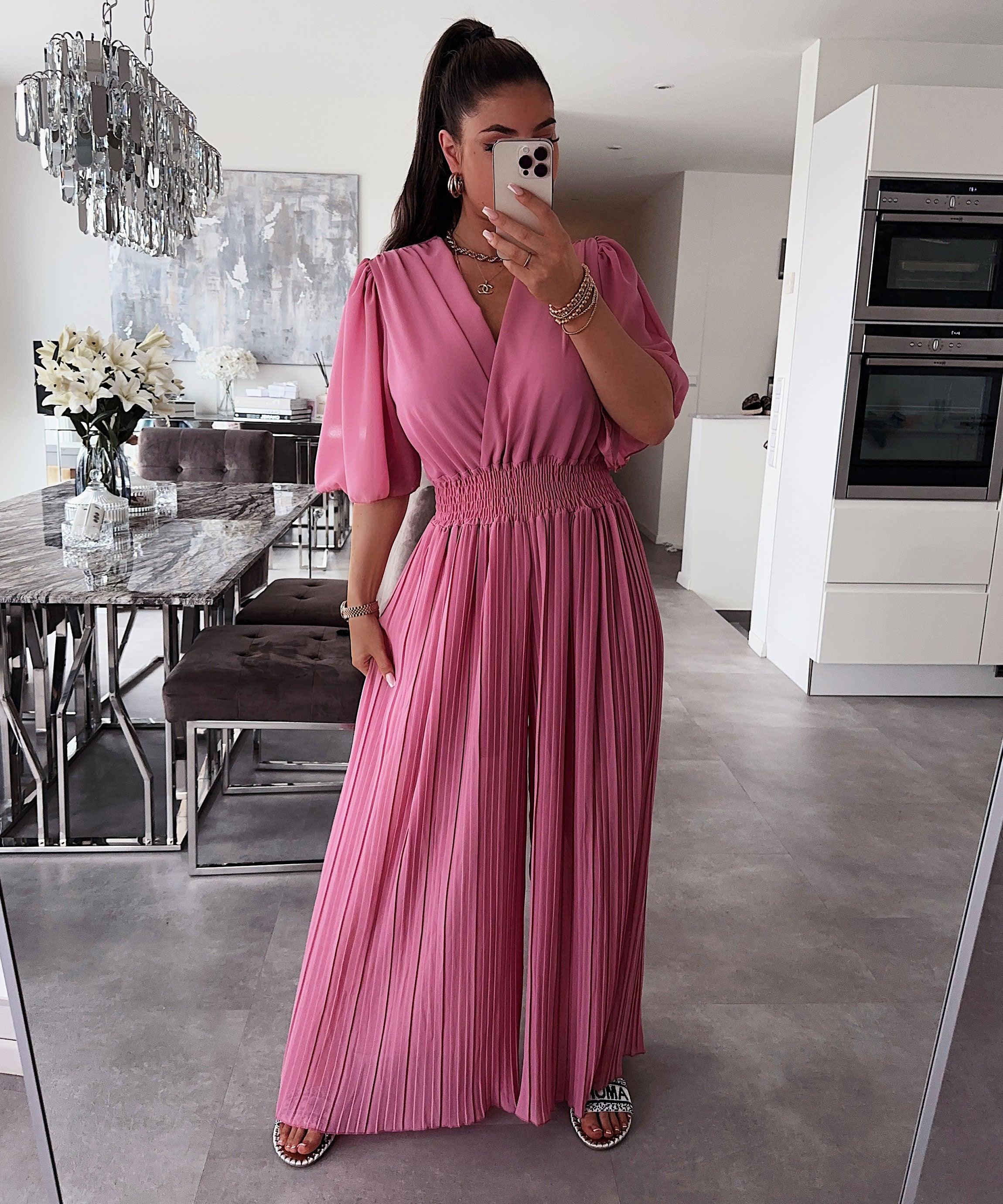 Plisseret sommer-jumpsuit - Helene
