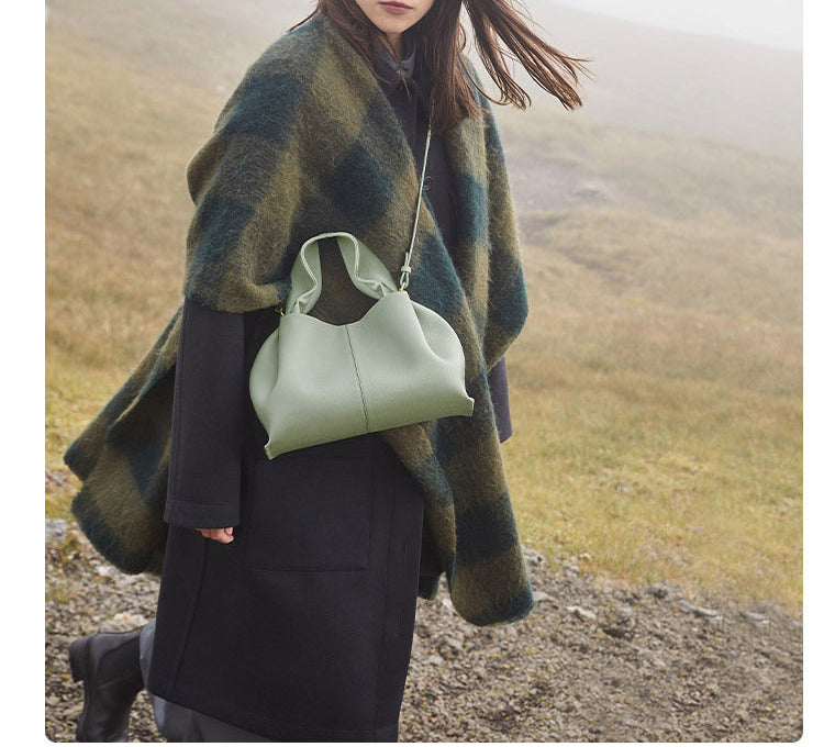 Minchen - Vintage tote-hængetaske i blødt læder