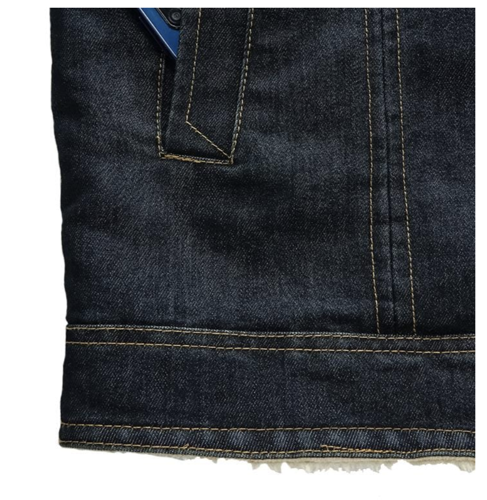 Fleece denimjakke til komfort og stil til mænd