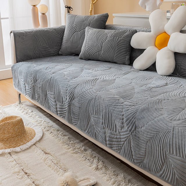 Sofabetræk med Bladmønster | Bladprint Sofadækken - Forbedrer Din Sofas Stil