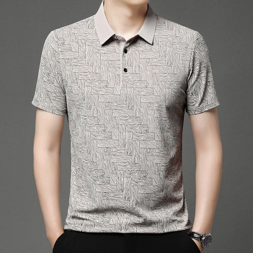Poloshirt med tryk i italiensk stil - Navi