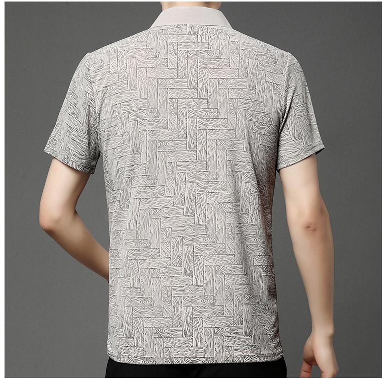 Poloshirt med tryk i italiensk stil - Navi