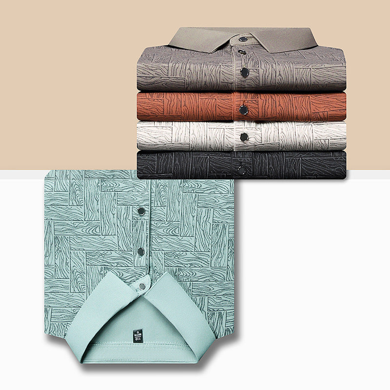 Poloshirt med tryk i italiensk stil - Navi