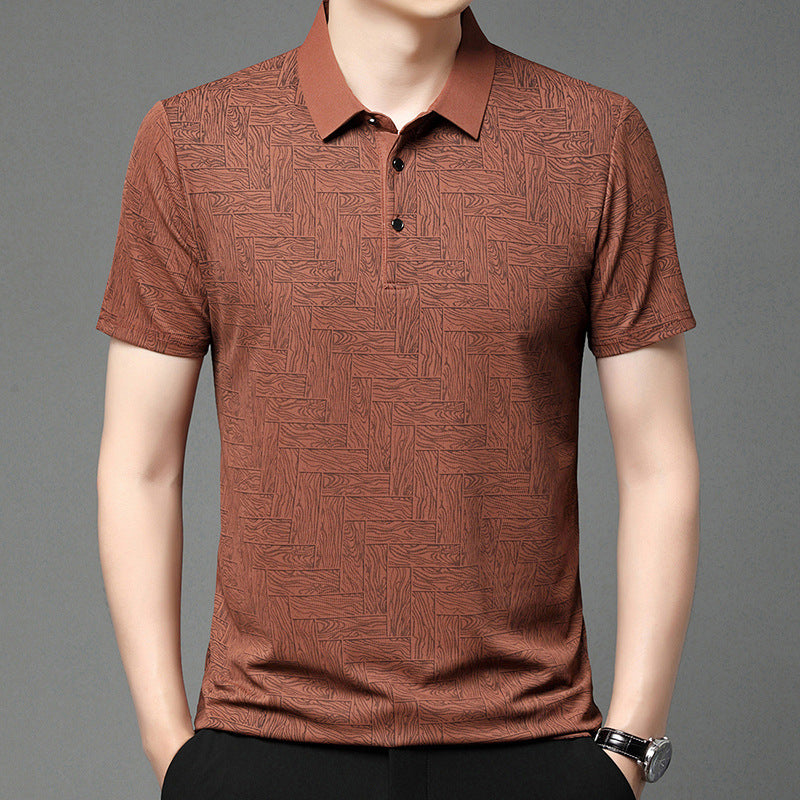 Poloshirt med tryk i italiensk stil - Navi