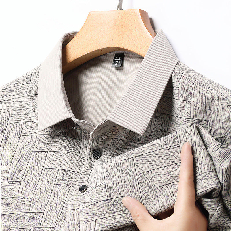 Poloshirt med tryk i italiensk stil - Navi