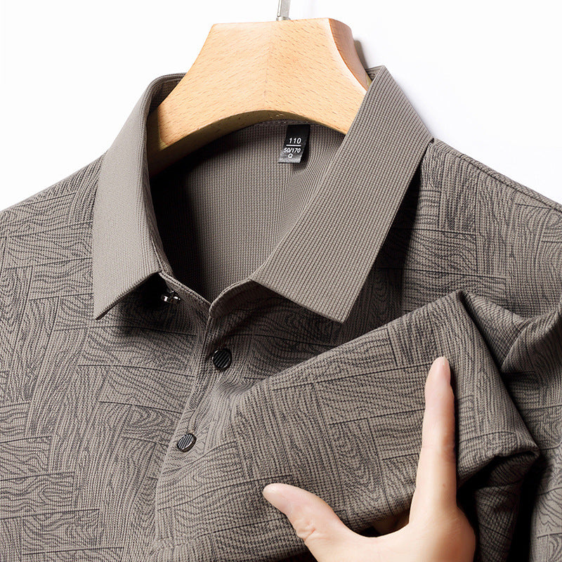 Poloshirt med tryk i italiensk stil - Navi