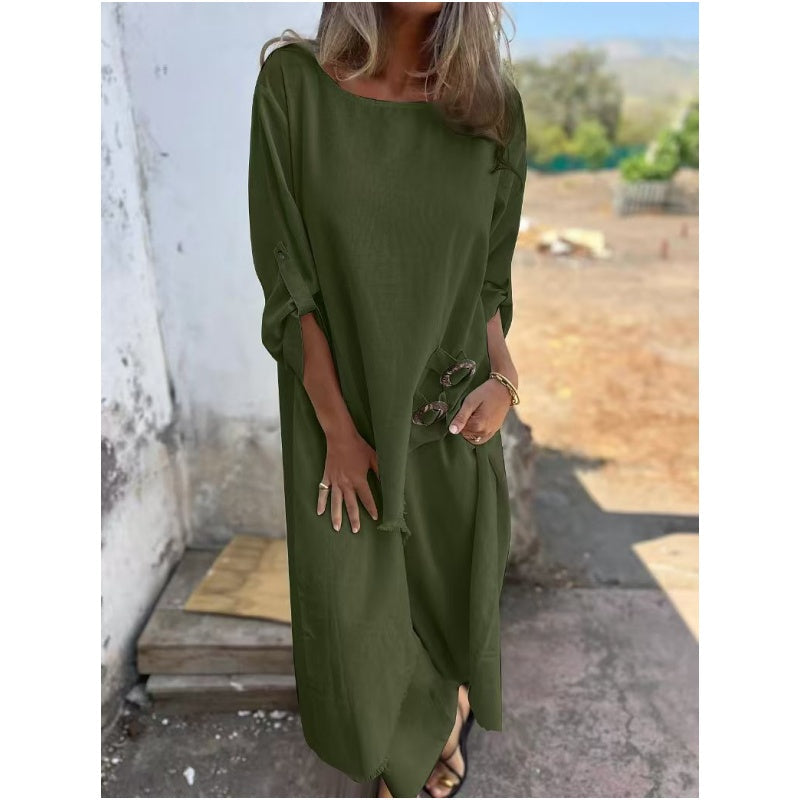 Løs Maxi Kjole | Let & Åndbar | Casual Elegance