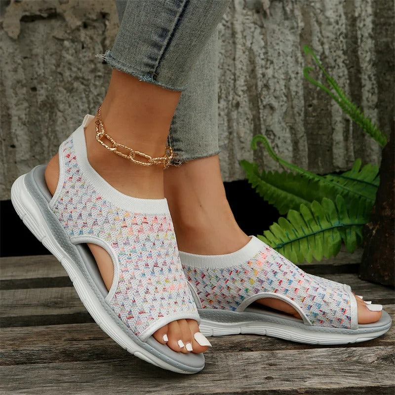 Lauren - Afslappede sandaler med åben t