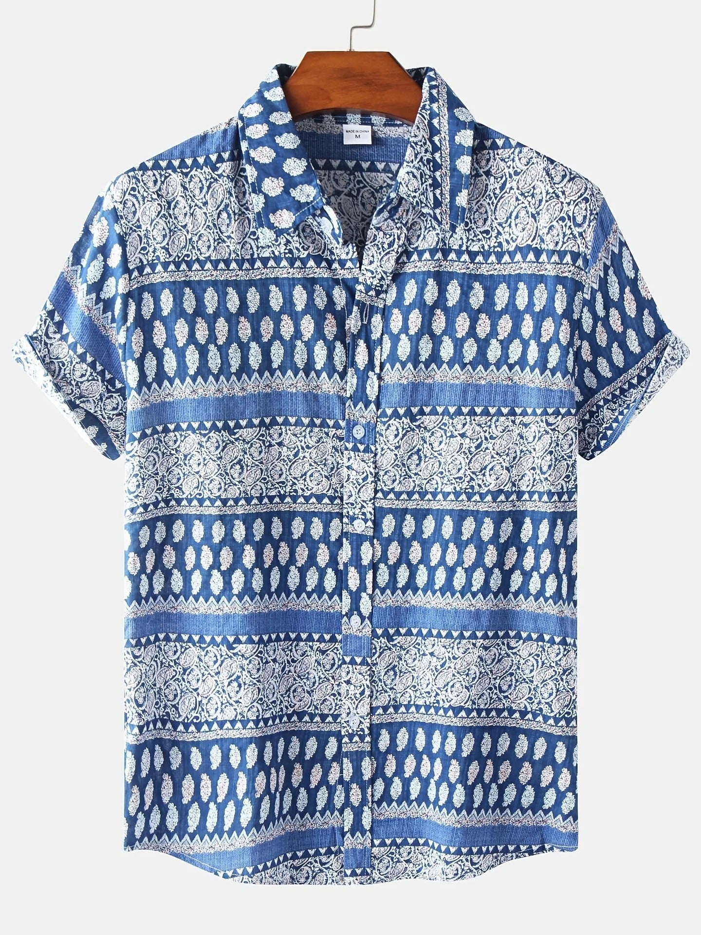 Blomsterprint blå com hawaii skjorte herre - Bjorn