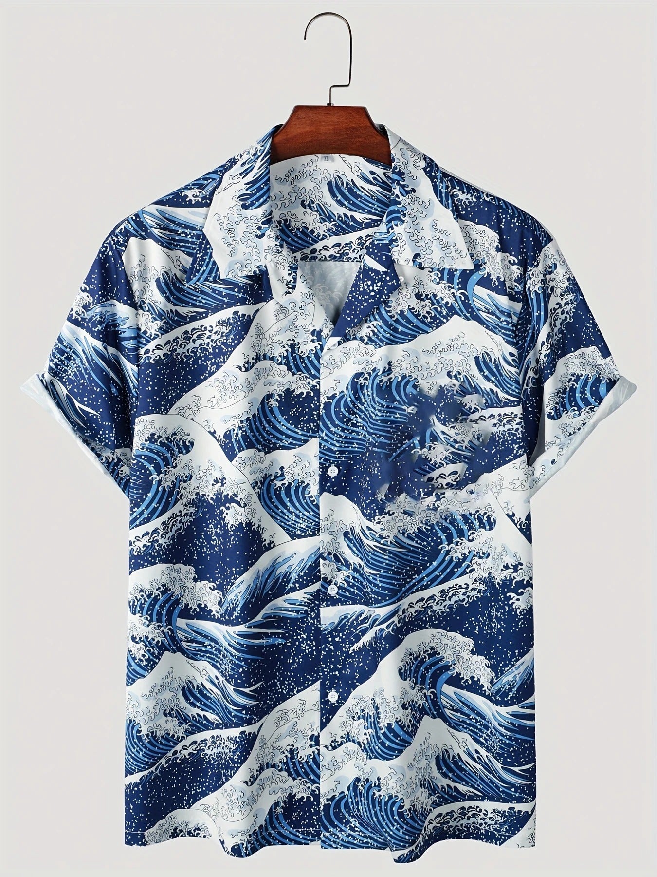 Blomsterprint blå com hawaii skjorte herre - Bjorn