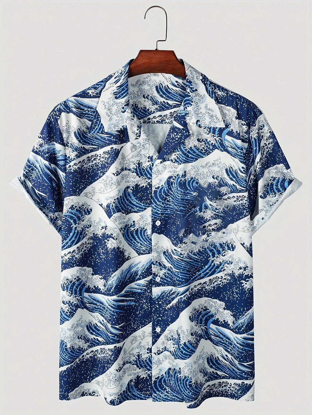 Blomsterprint blå com hawaii skjorte herre - Bjorn