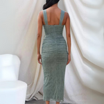 Midi Kjole med Mesh Detaljer | Sensuel & Sofistikeret