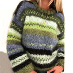 Vintage Rainbow Jacquard langærmet sweater